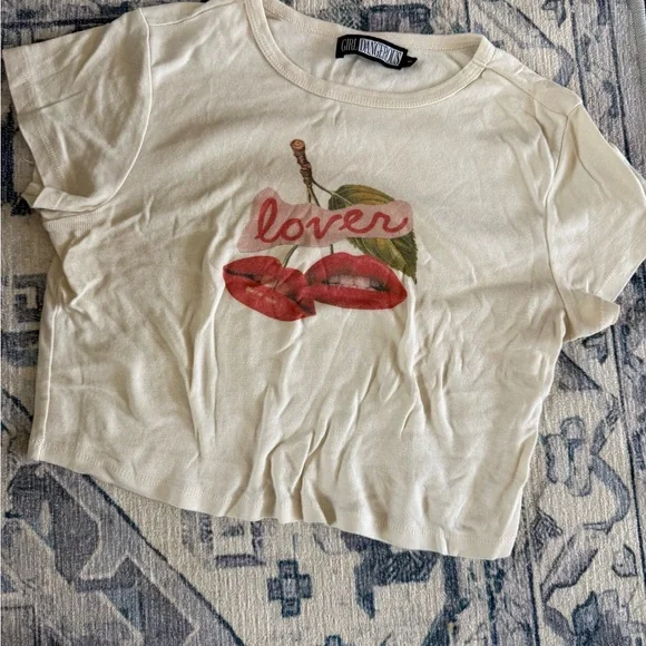 Ivory Graphic ‘LOVER’ Tee - Picture 2 of 2